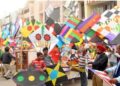 Kites at the market ahead of the Lohri Festival