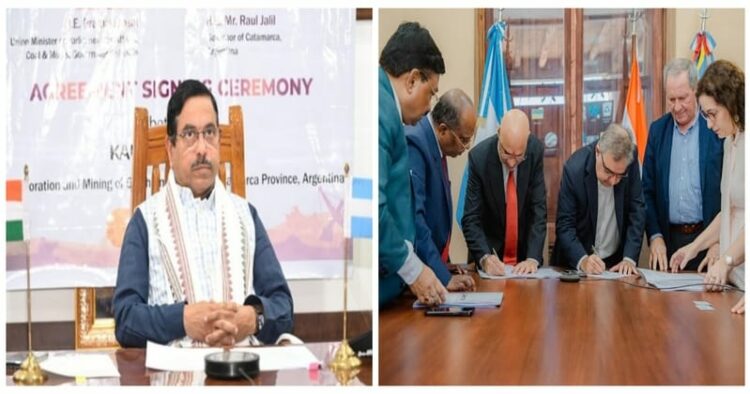 India signs agreement with Argentina for lithium exploration and mining projects
