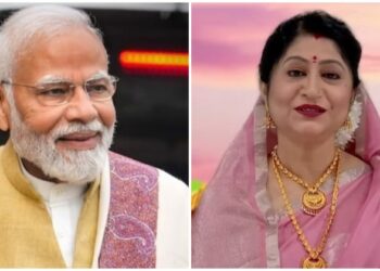 Prime Minister Narendra Modi (Left) and Singer Namita Agrawal (Right)