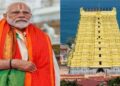 Prime Minister Narendra Modi (Left) and Sri Ranganathaswamy Mandir (Right)