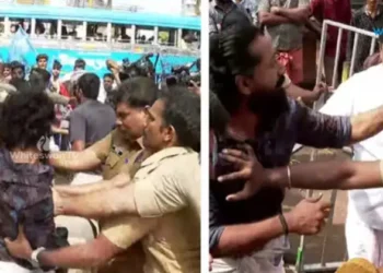 Youth Congress workers enter into scuffle with the BJP supporters