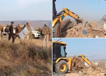 Bulldozer drive against illegal beef mandi in Rajasthan (Image Source: News Bharti)