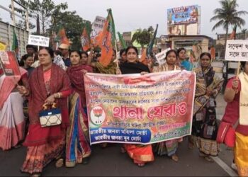 BJP workers are conducting district-wise rallies to protest over sexual harassment against women in Bengal (Image: X)