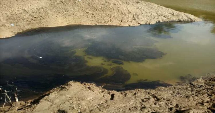 Mysterious oil like substance found in Iril River in Manipur