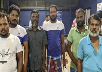 The Six Indian fishermen repatriated to Chennai from Sri Lanka