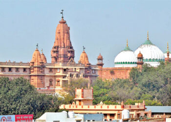 A view of the Krishna Janmasthan Mandir in Mathura