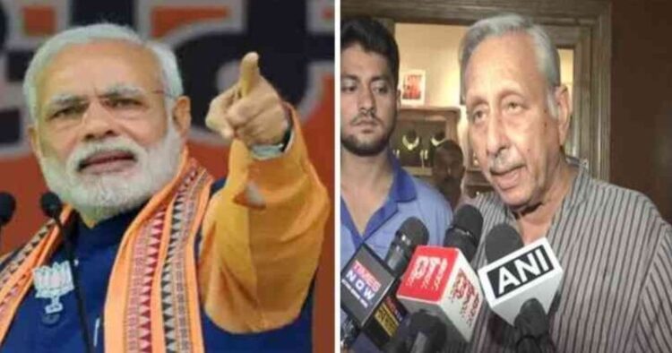 (Left) PM Narendra Modi (Right) Manishankar Aiyar