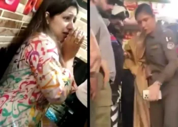 A woman with clothes having Arabic print was accused of Blasphemy and narrowly escaped mob attack in Lahore (Image Source: X)