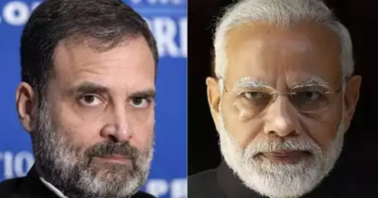 (Left) Rahul Gandhi (Right) PM Narendra Modi