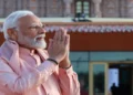 Prime Minister Narendra Modi at BAPS Hindu Mandir in Abu Dhabi, UAE