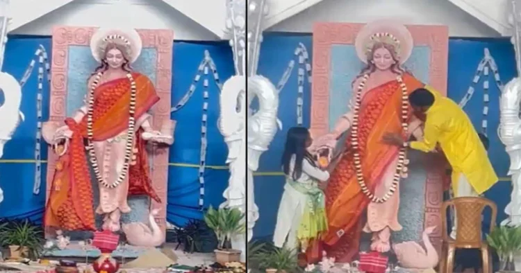 'Vulgar' Ma Saraswati Murti at Tripura Government College of Art and Craft (Source: MSN)