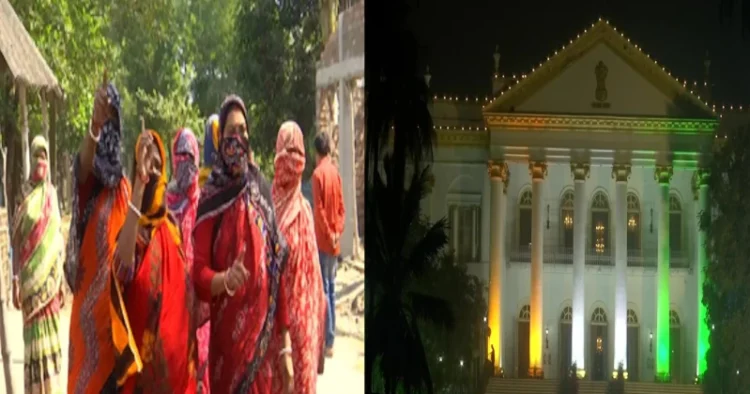 A section of Raj Bhavan (Governors House) in Kolkata has been made into a temporary shelter/peace homes to shelter the local woman of Sandeshkhali