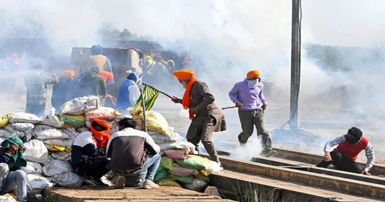 Visual from the Protest site (Source: ANI)