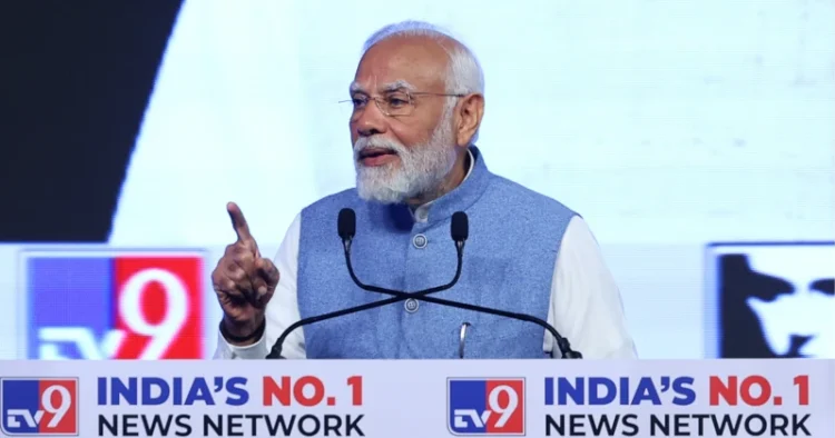 Prime Minister Narendra Modi, speaking at News 9 Global Summit in Delhi (Source: ANI)