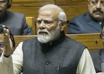 Prime Minister Narendra Modi in Lok Sabha