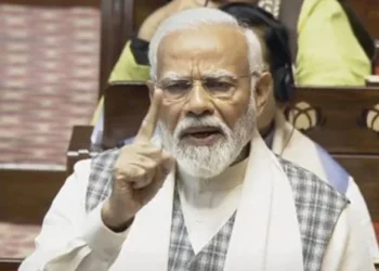 Prime Minister Narendra Modi speaking in Rajya Sabha