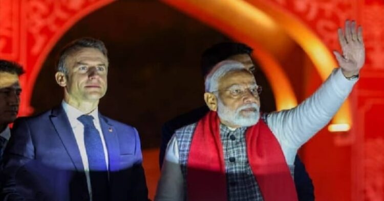 French President Emmanuel Macron and Prime Minister Narendra Modi