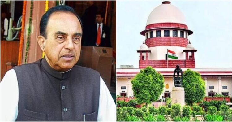 BJP leader Subramaniam Swamy (Left) and Supreme Court of India (Right)