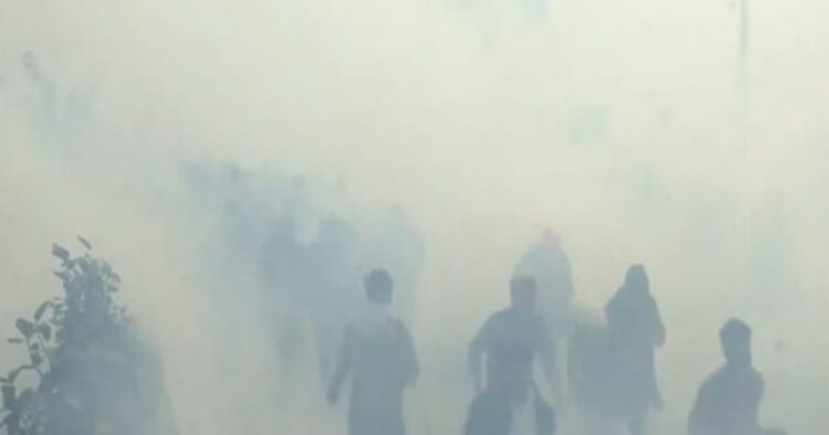 Tear gas fired on protesting farmers at Punjab-Haryana Shambhu border