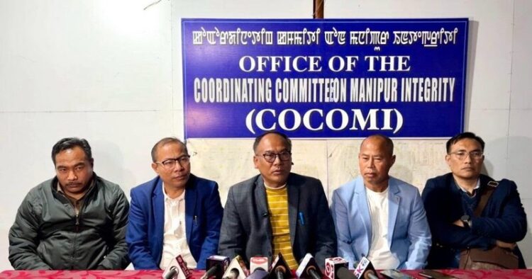 Coordinating Committee on Manipur Integrity (COCOMI) Addressing a press conference