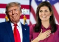 Left: Former President Donald Trump, Right: Nikki Haley