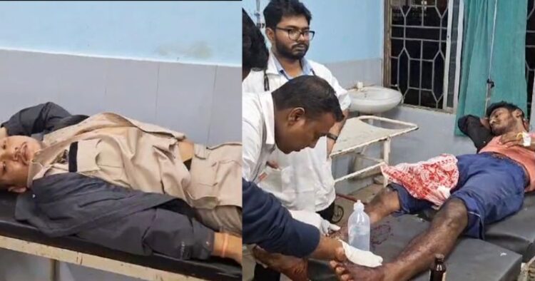 (Left) Injured Police Constable (Right) Accused Jamir Uddin