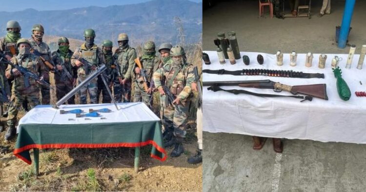 Arms recovered in search operations