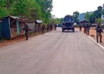 Security forces in Manipur