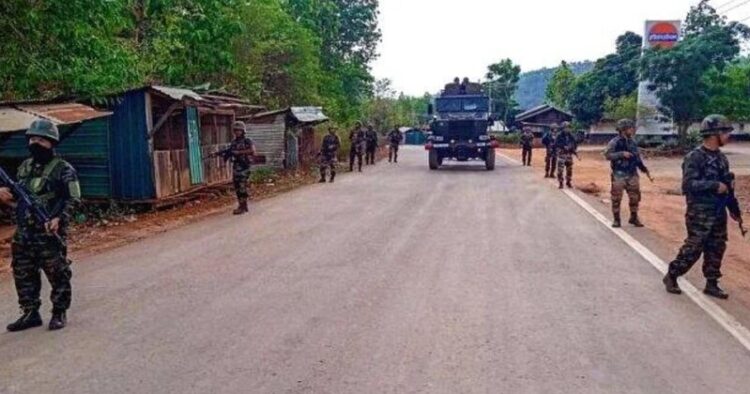 Security forces in Manipur