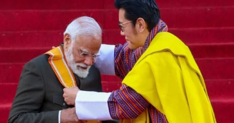 Prime Minister Narendra Modi became the first foreign head of government to receive Bhutan's highest civilian award, the 'Order of Druk Gyalpo'
