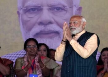 PM Narendra Modi during the 'Nari Shakti Vandan Abhinandan' programme, at Barasat in North 24 Parganas district, Wednesday, March 6, 2024