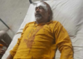 Injured Rajiv Kumar Dey lying on hospital bed (Image Source: Sylhet Today 24)