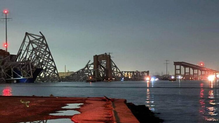 Baltimore Bridge Collapse (Image Source: SKY News)