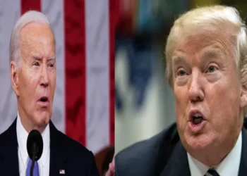 US President Joe Biden (Left), Donald Trump (Right)