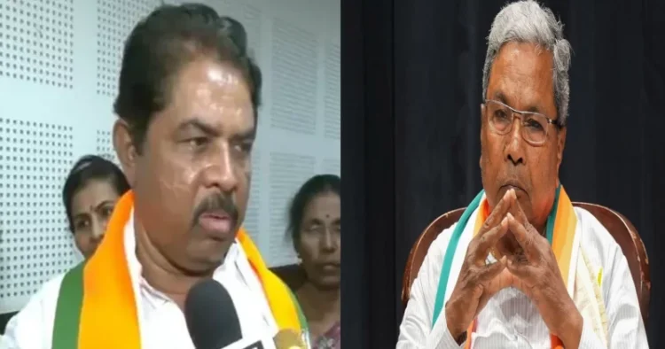 Leader of Opposition in Karnataka Assembly, R Ashoka (Left), Karnataka CM Siddaramaiah (Right)