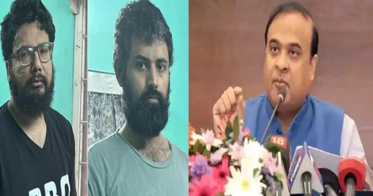 Arrested top-rung leaders of ISIS Harris Farooqui and Anurag Singh alias Rehanm (Left), Assam CM Himanta Biswa Sarma (Right)