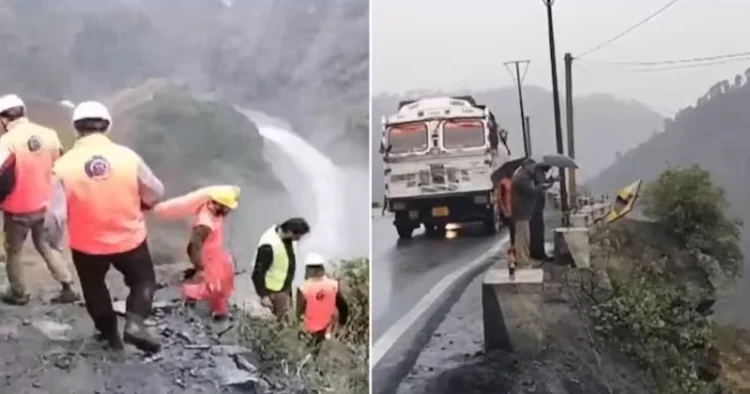 Taxi rolls down gorge on Jammu-Srinagar National Highway (Image Source: India Today)