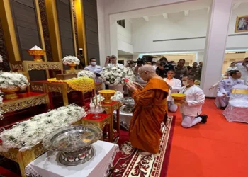 Visuals from sacred relics of Bhagwan Buddha, at Ubon Ratchathani in Thailand (Source: ANI)