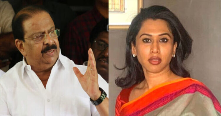 Congress President K Sudhakaran and Shama Muhammed