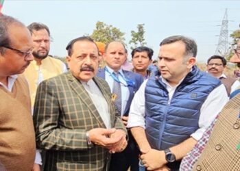 Dr Jitendra Singh visited the proposed site of the North India's first Government Homoeopathic College in Jasrota village