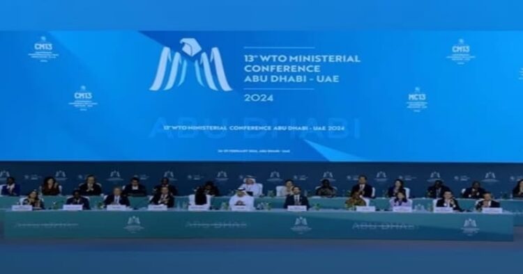 13th Ministerial Conference of the World Trade Organisation  scheduled in Abu Dhabi