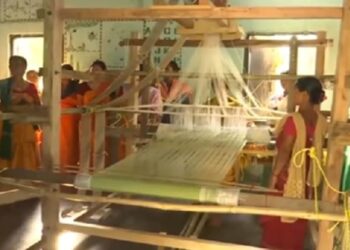 Women engaged in handloom training in Assam's Baksa