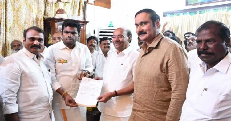 PMK allies with the BJP in Tamil Nadu