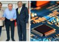 Assam Chief Minister Himanta Biswa Sarma (Left), Philanthropist Ratan Tata and Tata Sons Chairman N Chandrasekaran (Right)