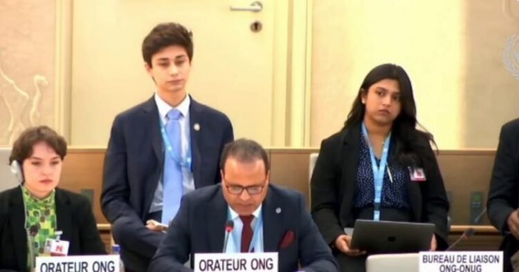Sajid Hussain at the 55th session of the United Nations Human Rights Council 