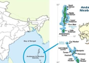 Map of Bharat and that of Andaman and Nicobar Islands