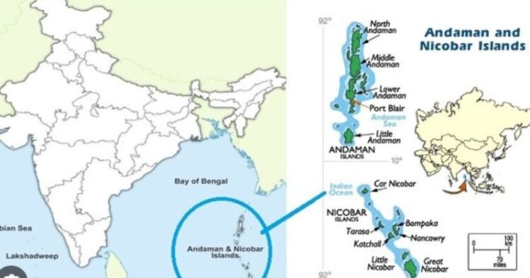 Map of Bharat and that of Andaman and Nicobar Islands