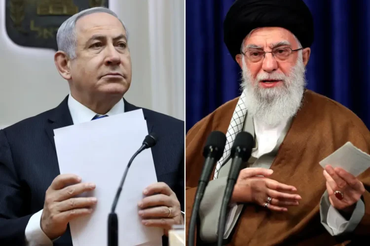 Left: Israel PM Benjamin Netanyahu,
Right: Ayatollah Ali Khamenei (Iran)