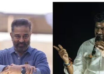 (Left) Actor Kamal Haasan (Right) K Annamalai