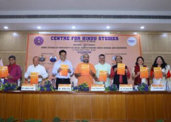 Delegates at the  National Conference on “Hindu Studies at Delhi University: Understanding Hindu Dharma and Hinduness.”